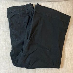 Madewell Emmett wide leg crop jeans. Black size 28